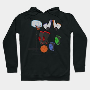 Basketball Accessories Stickers Hoodie